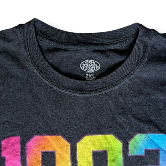 Lisa Frank 1993 Black Long Sleeved Hip Hop Bears Colorful Shirt Adult Size 2XL - Picture 4 of 7